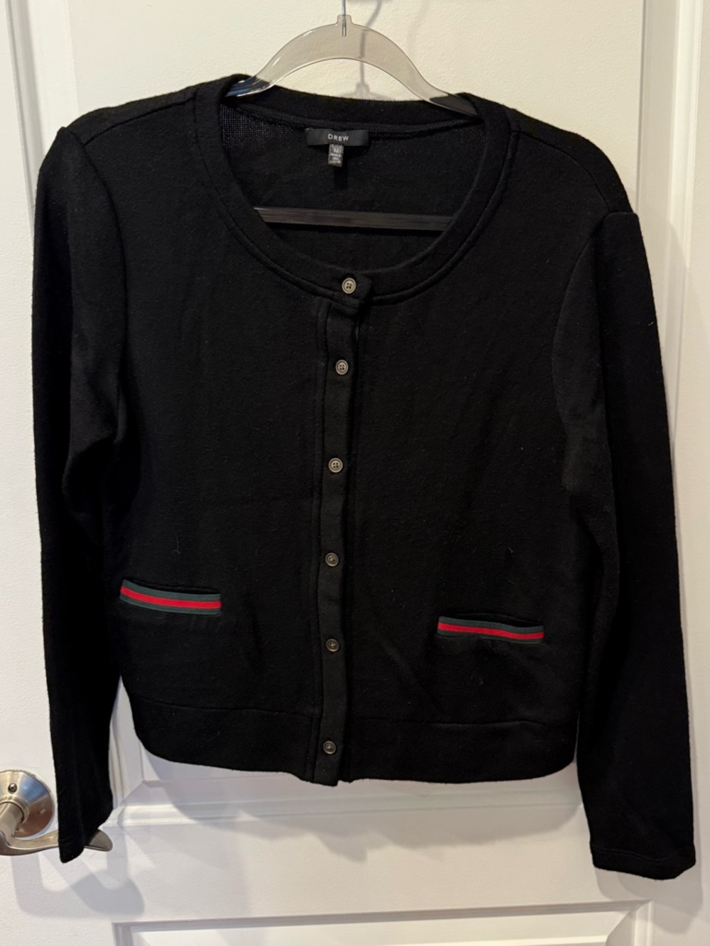 DREW Black Knit Button-Front Top - Women's Size Medium